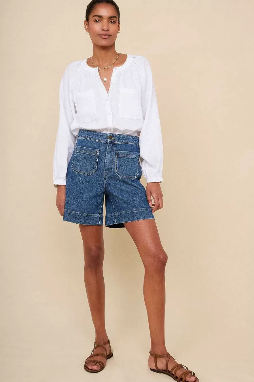 WYSE London Denim-Allie Short - Mid Wash