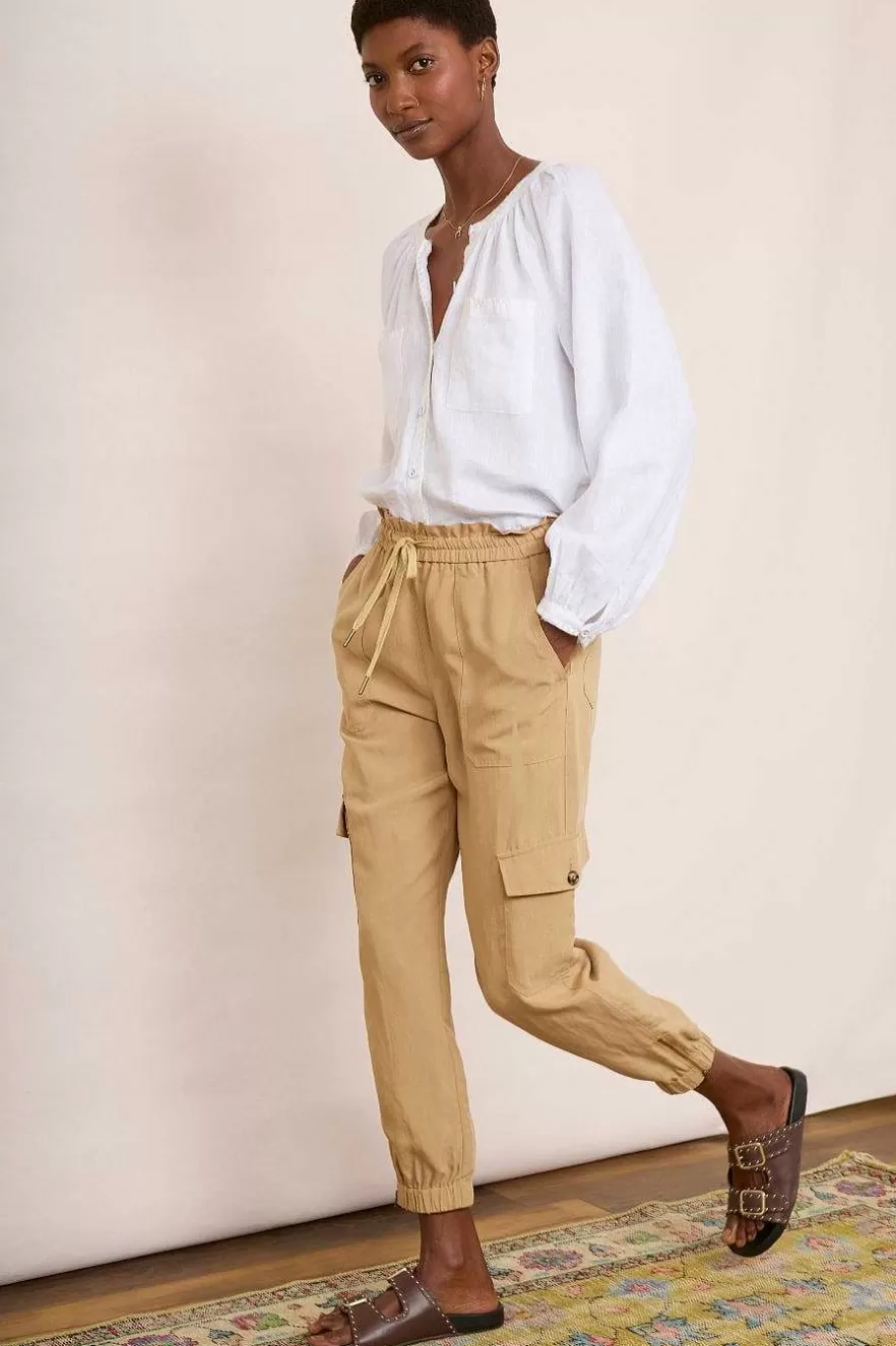 WYSE London Trousers-Aniyah Cargo Trouser - Tan