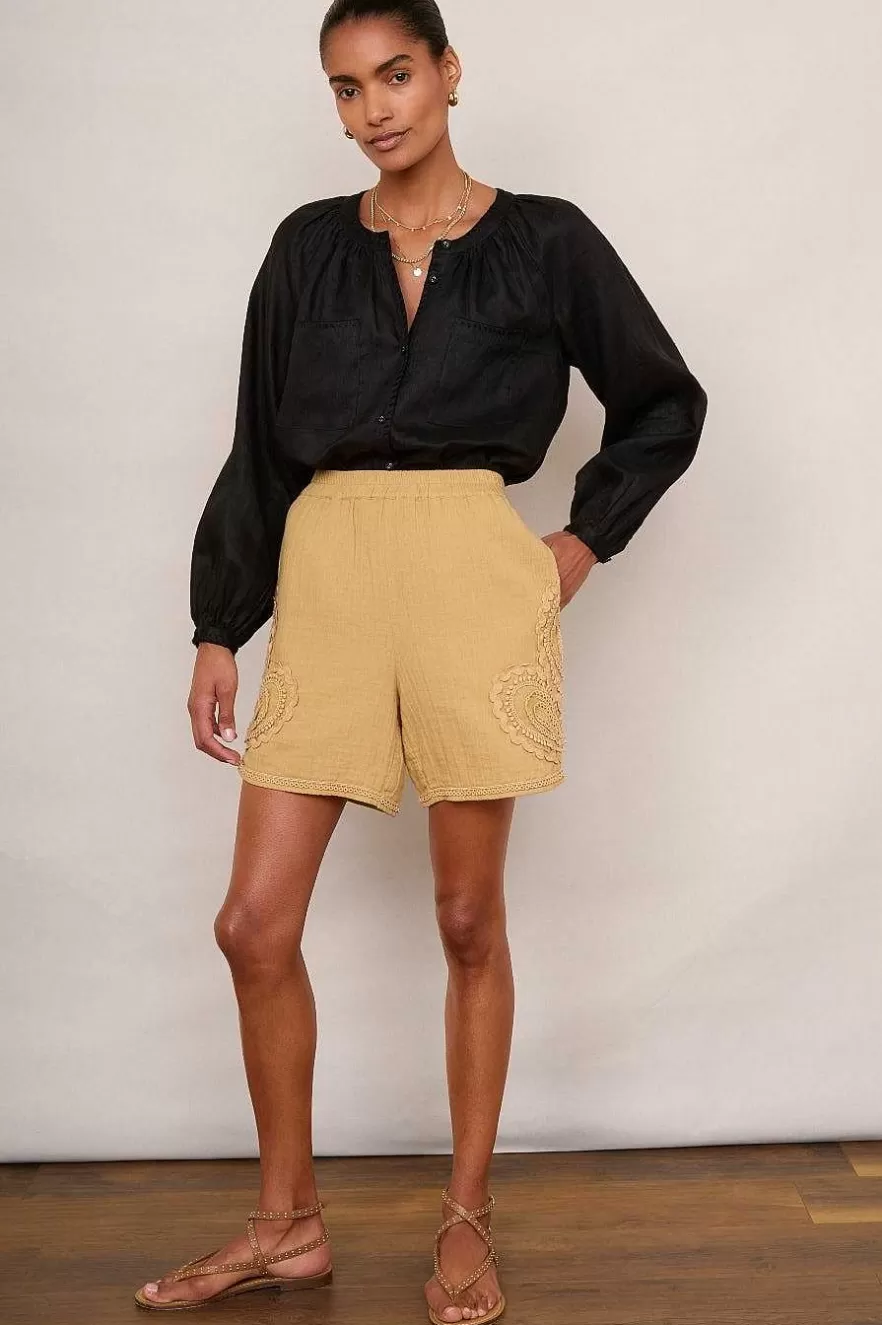 WYSE London Holiday-Annalee Double Gauze Short - Tan