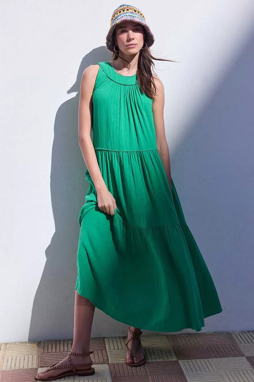 WYSE London Dresses & Jumpsuits-Bethany Halterneck Dress - Green