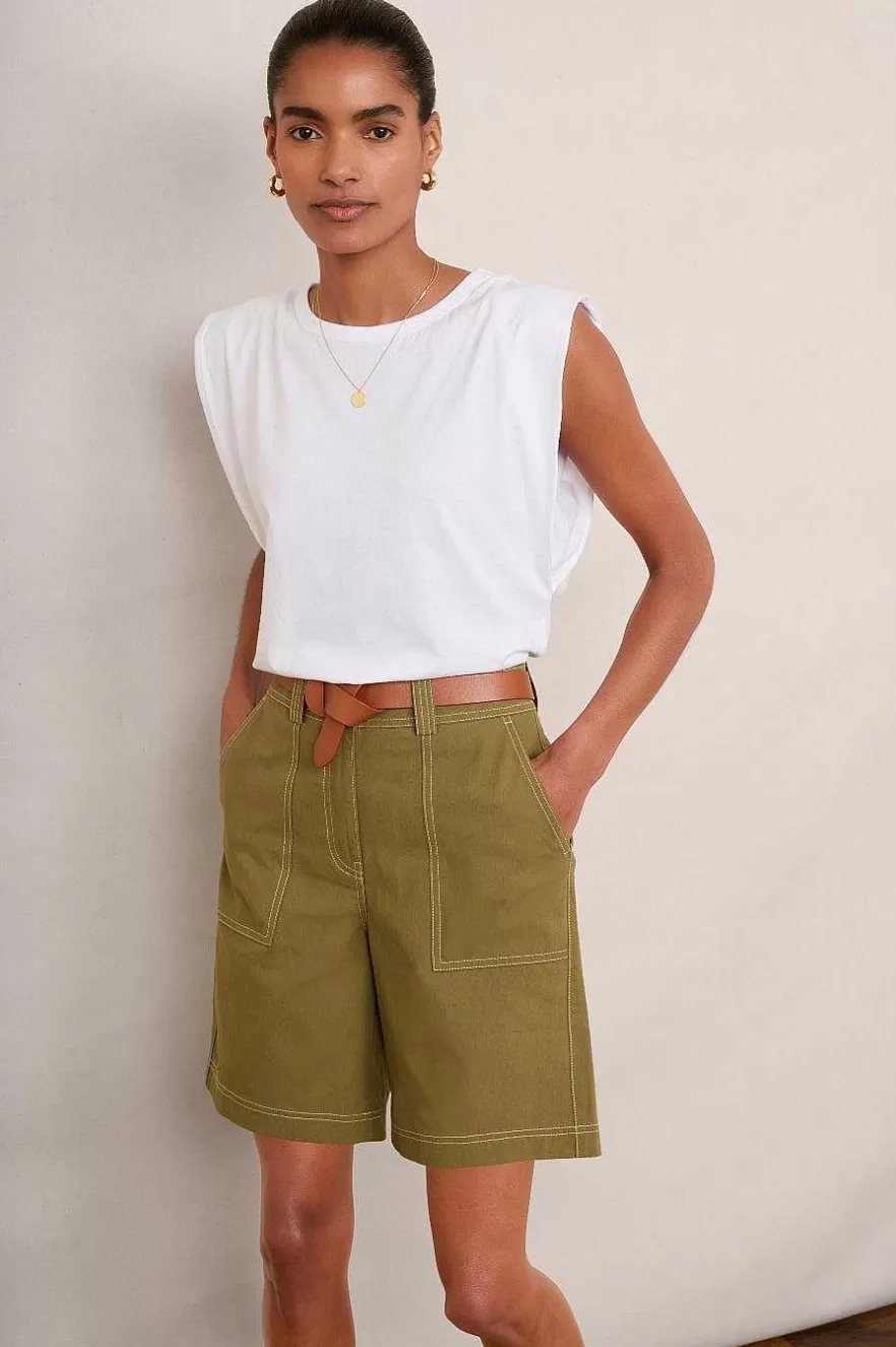 WYSE London Shorts-Coralie Cargo Short - Khaki