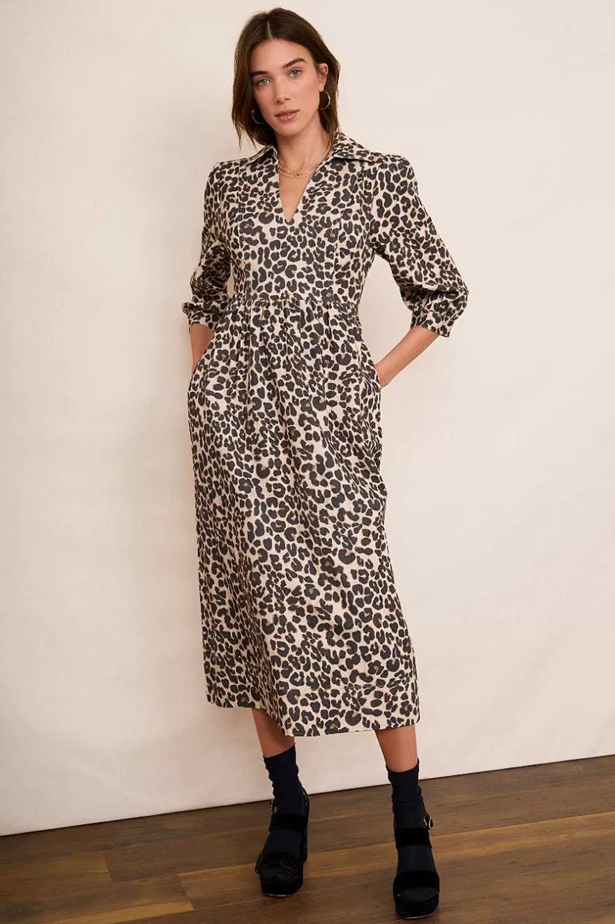 WYSE London Denim-Gaia Denim Dress - Leopard