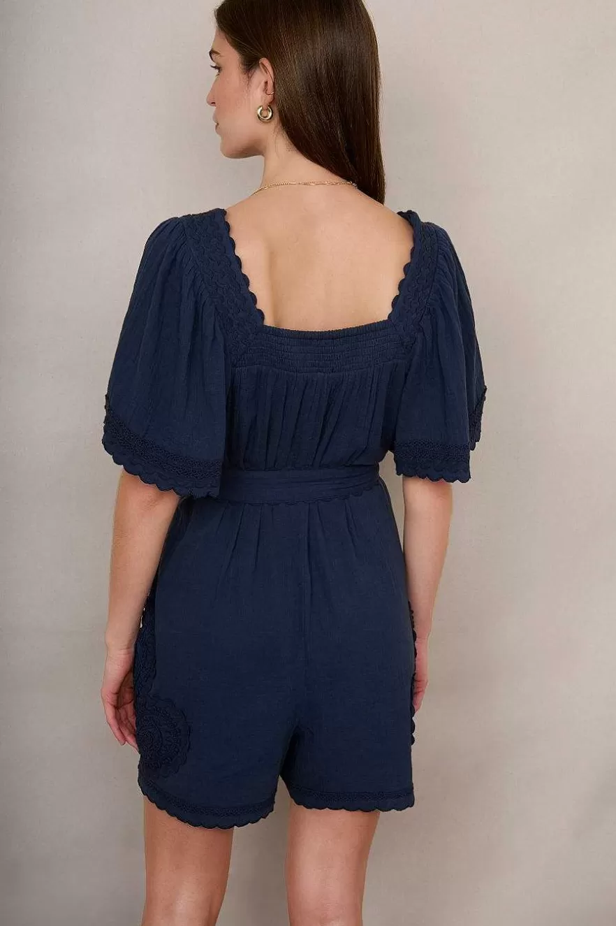 WYSE London Dresses & Jumpsuits-Issie Playsuit - Midnight