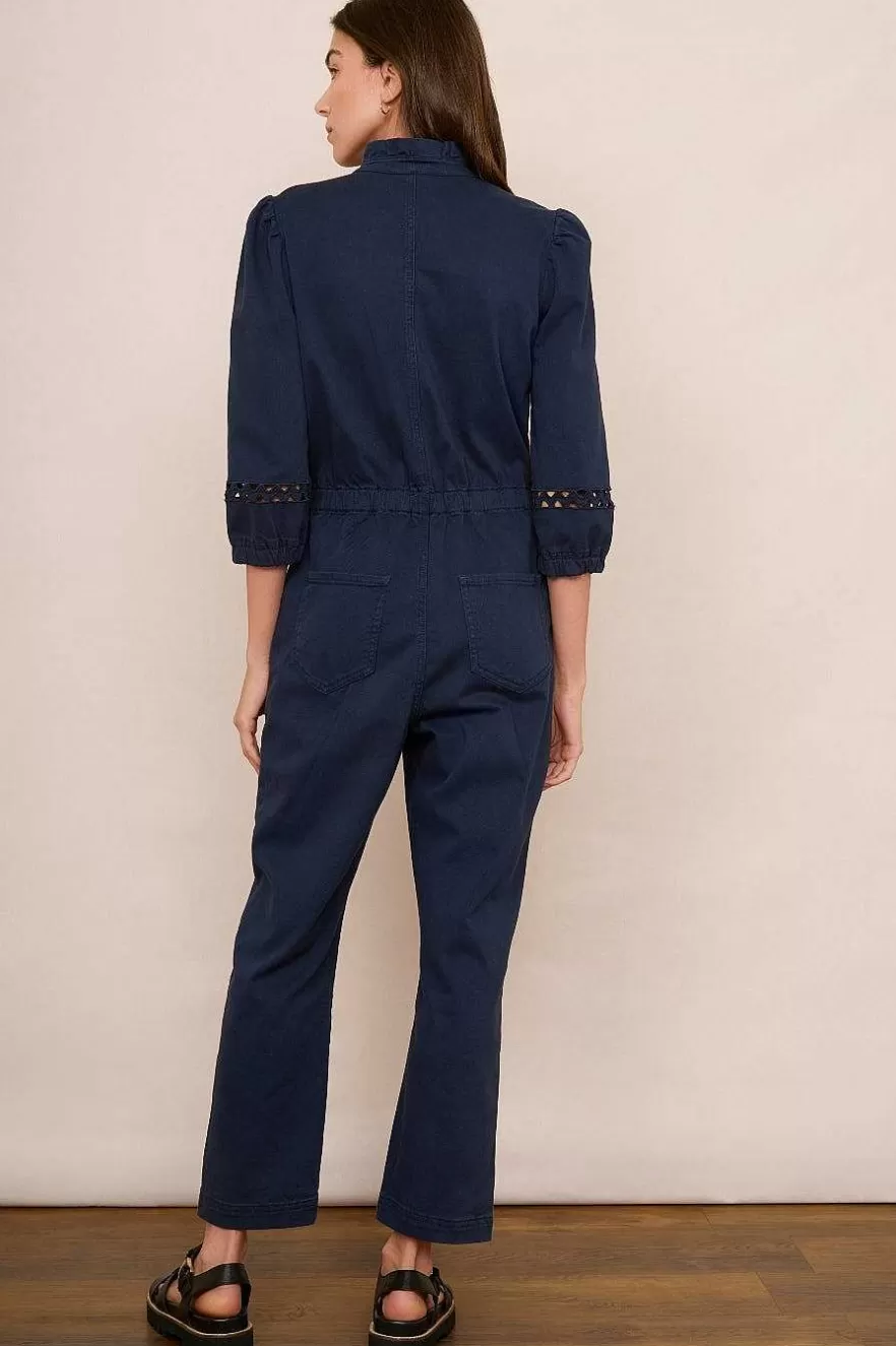 WYSE London Dresses & Jumpsuits-Zoe Ric Rac Jumpsuit - Midnight